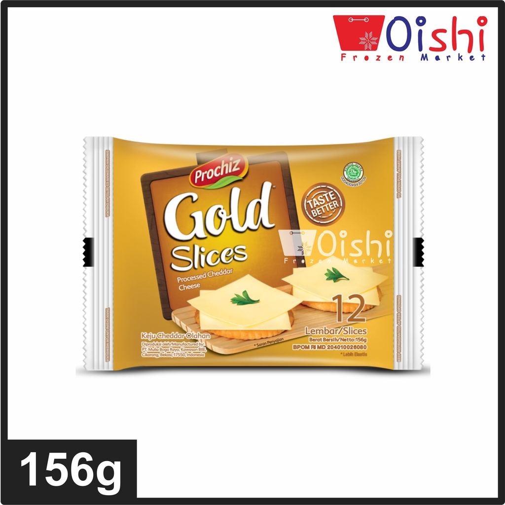 

Keju Prociz Prochiz Gold Slices (12 Lembar) 156g