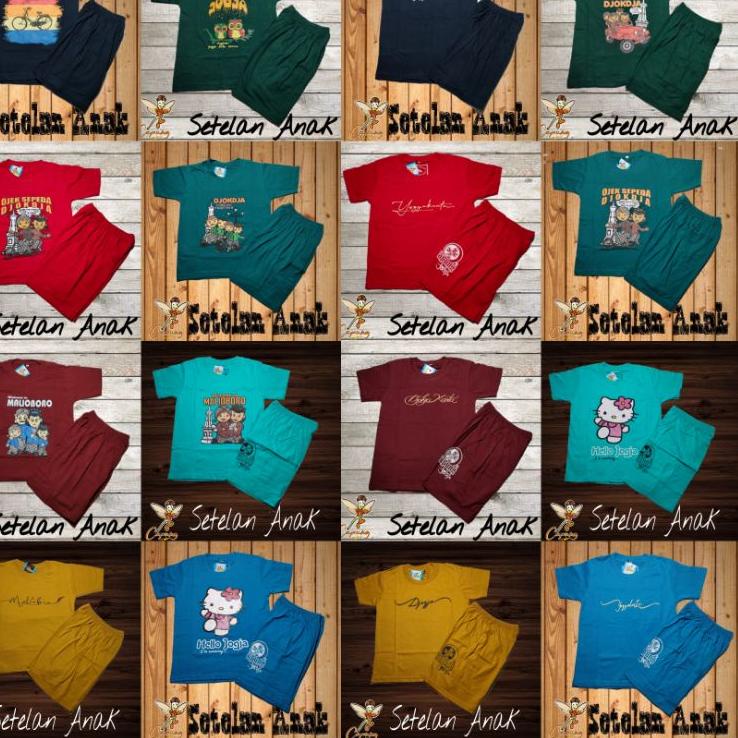 Cbi31au22a ‣ KAOS SETELAN ANAK KHAS JOGJA ASLI CAPUNG T-SHIRT KAOS JOGJA ANAK ANAK PALING LARIS DI J