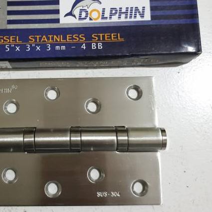 ✸ Engsel Pintu Stainles 5 inch Dolphin - Engsel Stainles Tebal ☂