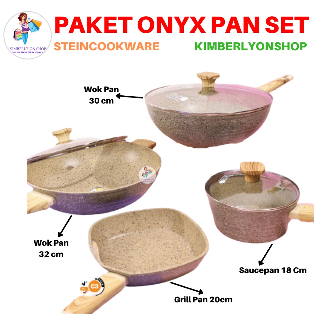 Paket Onyx Granite Series Panci Set Stein Cookware