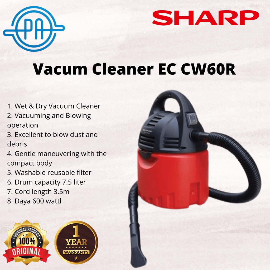 SHARP Vacum Cleaner - EC CW 60 R Penyedot Debu EC CW60R