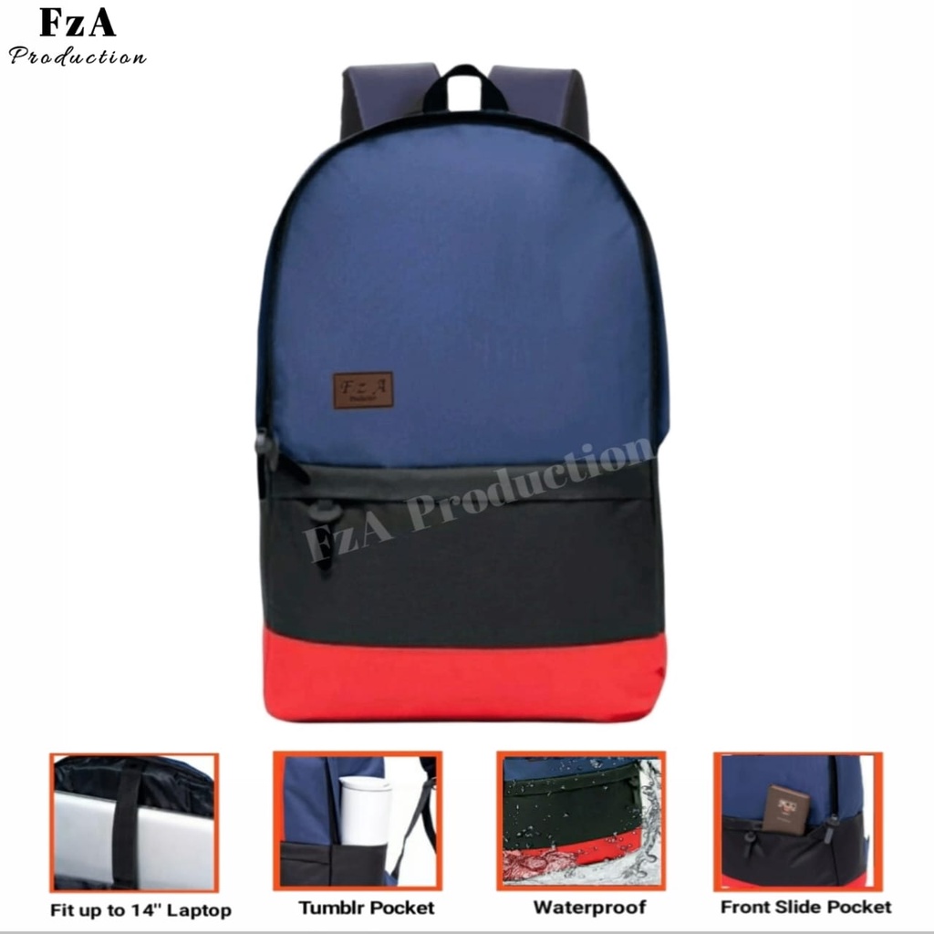 FzA Official - Tas Ransel Punggung Distro Casual Pria Wanita / Tas Ransel Laptop Backpack Original - NRQS