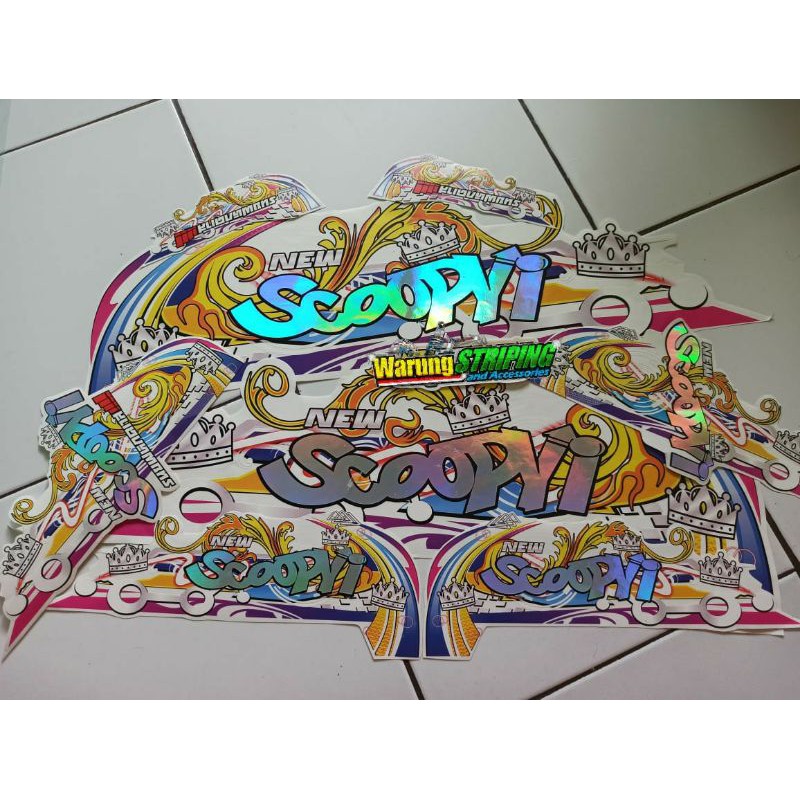 Striping scoopy transparan hologram