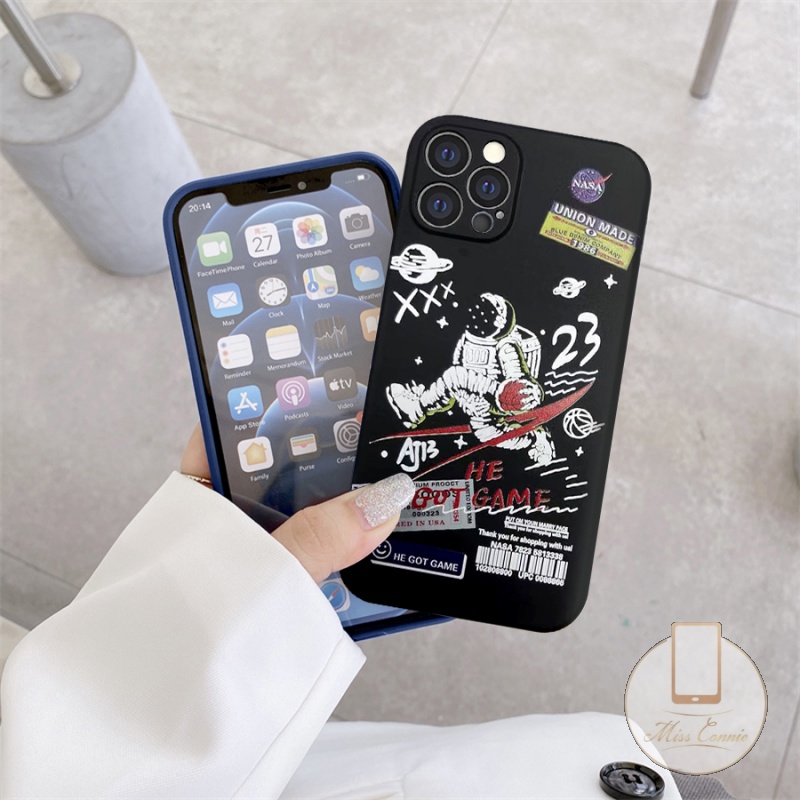 Xiaomi Redmi 10 9A Mi POCO F3 POCO M3 Pro Mi 11 lite 10T 10 Note9 Note10 Note8 Redmi 9 9C NFC 9T Note10Pro Note10S Poco X3 Poco M3 A15 A16 Reno 5 4 5F A54 A74 A12 A7 A5S A3S A9 A5 A53 2020 A35 Straight Cube Nasa Astronaut Space Soft Phone Case-4