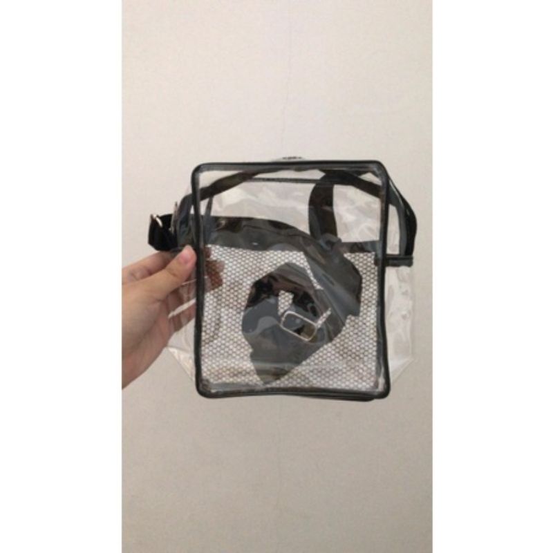 Tas selempang mika transparan PVC tebal