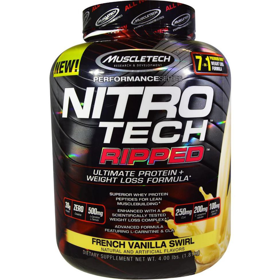 Hot Sale Muscletech Mt Nitrotech Ripped 4Lbs Nitro Tech Whey Protein