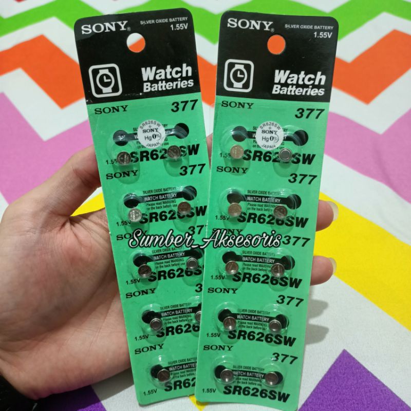Baterai Sony SR 626 377 Batre Battery Kancing SONY SR626SW 377 LR 626  Batrai Battery Jam tangan Kan