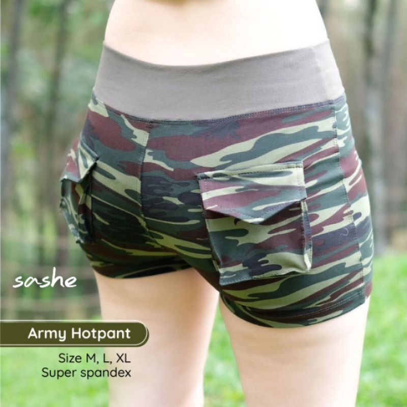 Army Hotpant Celana Pendek Wanita Olahraga Zumba Strong