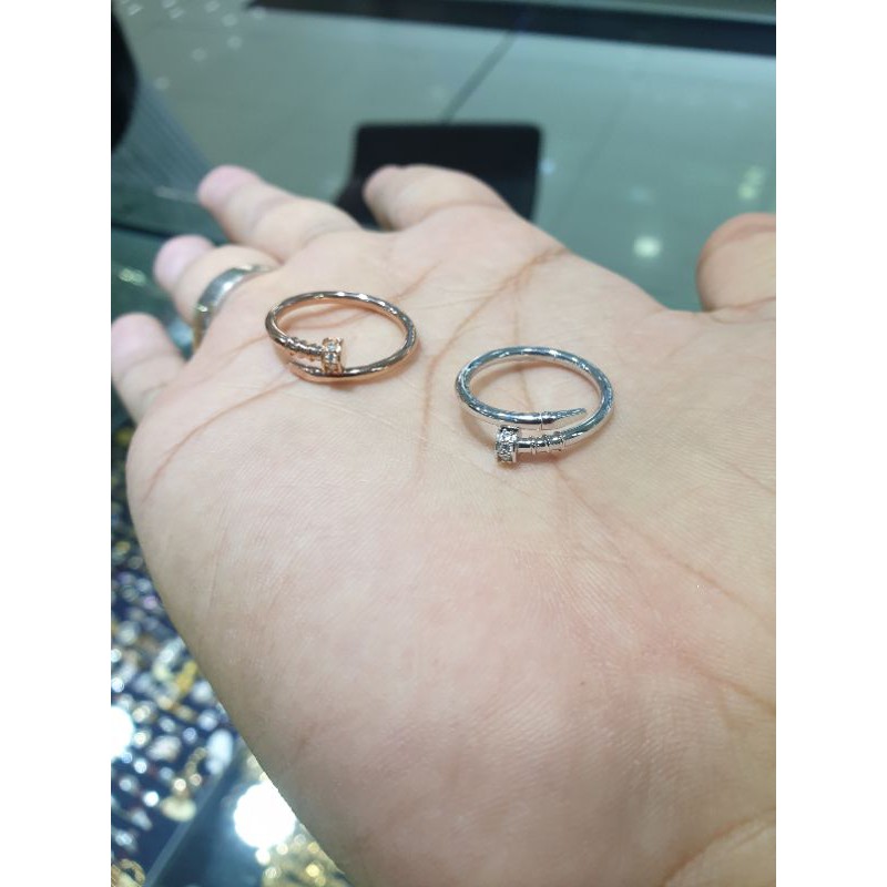 cincin paku emas 750