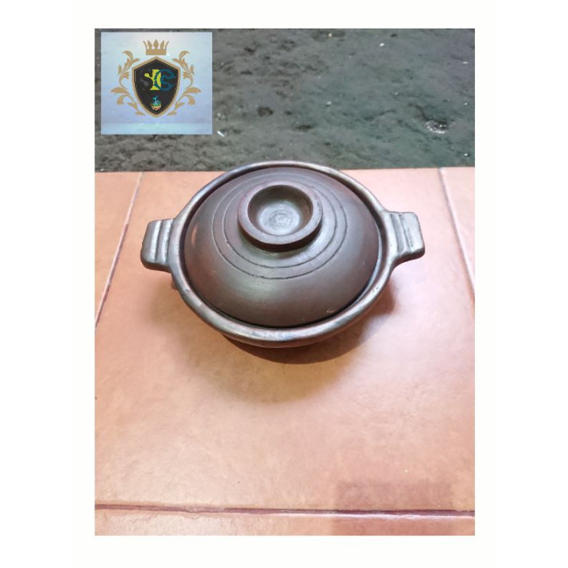 PANCI PIRING HOTPLATE NABE CLAYPOT SAPO KOREA GERABAH TANAH LIAT D-18,5 CM TRADISIONAL JAWA TEMBIKAR