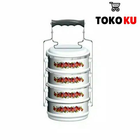 populer] RANTANG 14 SUSUN 4 PANDA PUTIH/RANTANG ENAMEL