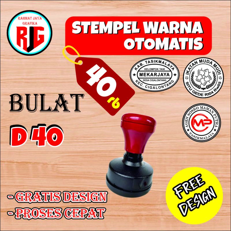 

Stempel Flash Otomatis Warna Custom/Nama/Logo D40