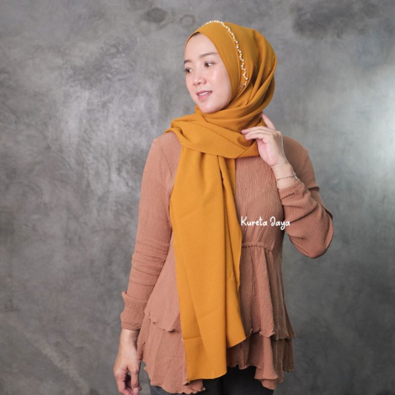 Pashmina Tali Instan Payet Diamond Strech Elastis Premium Pasmina Pesta Bando Swarosky Realpict Original PashminaPesta-3