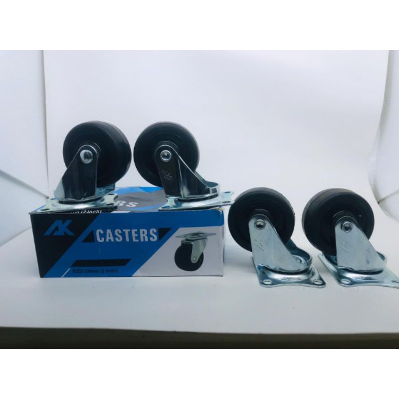 Roda Caster Ak Roda Troli Roda Etalase 2 inch. 1set isi 4 pcs