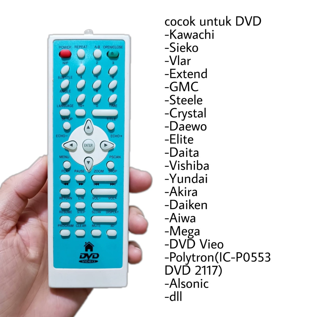 Remot remote DVD Universal BM Hijau