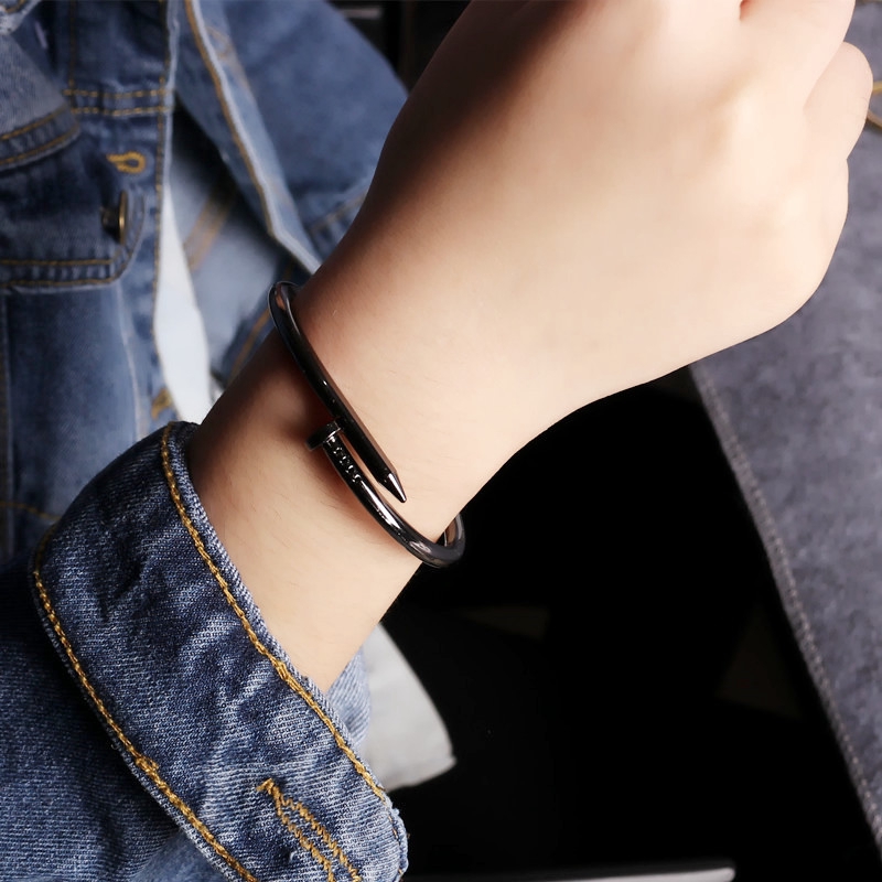 Gelang Bangle Pasangan Bahan Stainless Steel Titanium