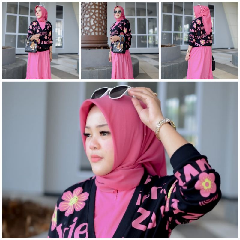 Set Gamis Shocking Pink by ZAVIERA Original