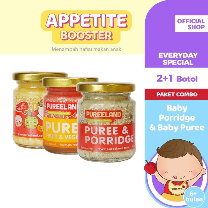 Pureeland Paket Hemat Baby Porridge Dan Baby Puree / Bubur Bayi
