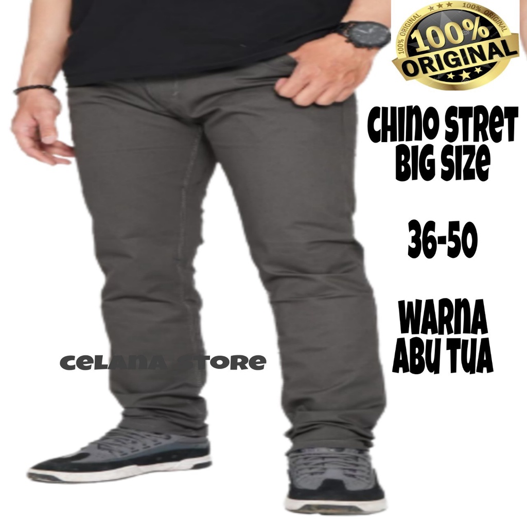 CELANA BIG SIZE/celana chino panjang pria big size/celana chino panjang jumbo pria/celana chino stret big size