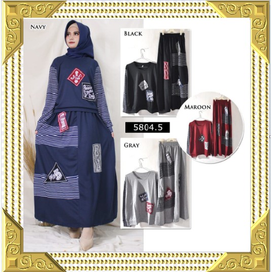 BIG SALE 2021>>NISA SABYAN Gamis Modern Busana Muslim Wanita Terbaru AUDREY Ori LTS B9T2 Polos Benhu