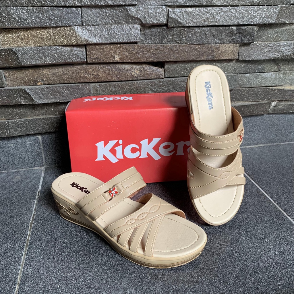 NEW ARRIVAL SANDAL SLOP WEDGES WANITA RESEPSI PESTA MODERN TERLARIS CASUAL TERMURAH WEDGES UMMI 2-4