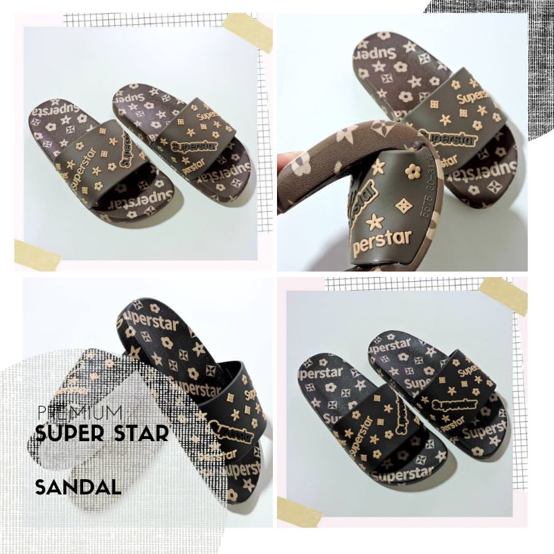 SANDAL ANAK IMPORT SUPER STAR SLIPPER LAKI LAKI/COWOK PREMIUM DISKON MURAH