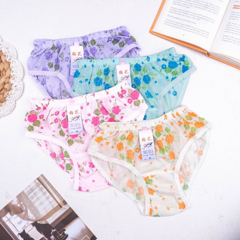 ART 036 | 12 PCS (1 LUSIN) CD WANITA DEWASA PUTRI YULIANA RANDOM BORDIR BUNGA