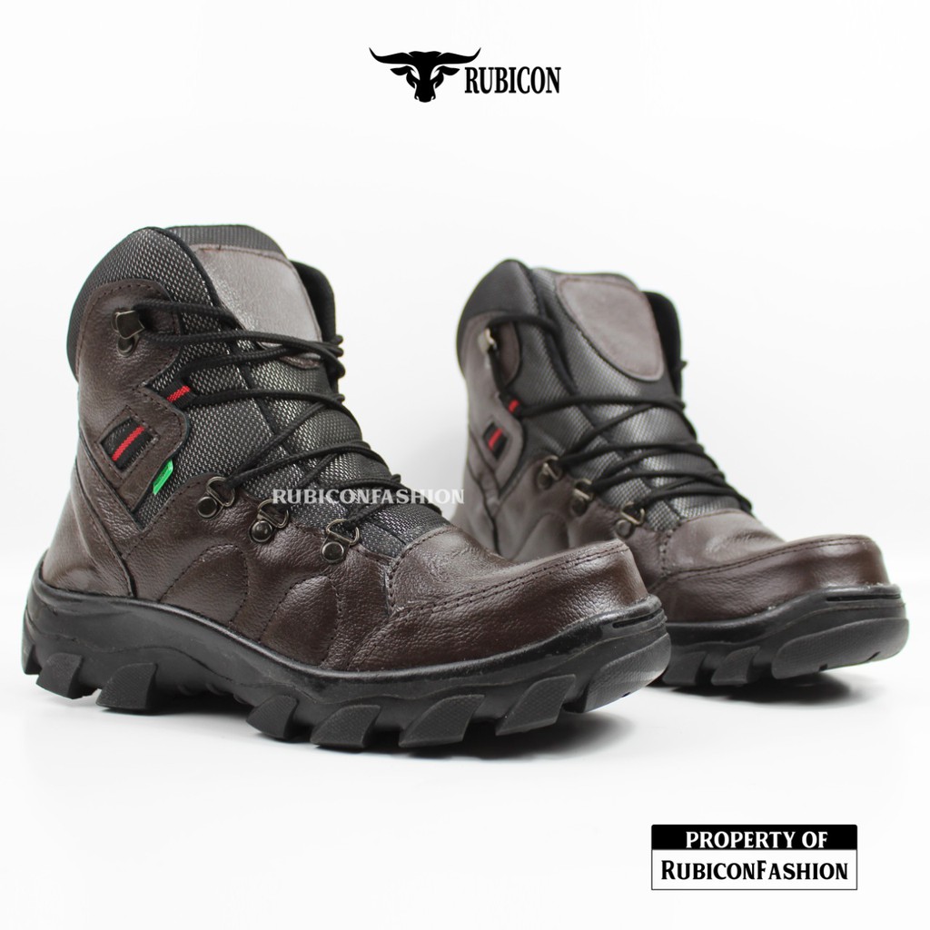 SEPATU SAFETY UJUNG BESI PRIA TACTICAL RUBICON X ZOOM KULIT ASLI PREMIUM QUALITY