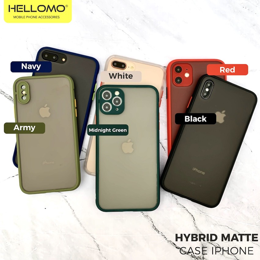 Case Silikon iPhone Fuze Hybrid Akrilik Matte Casing Premium Silicone iPhone Cover Acrylic