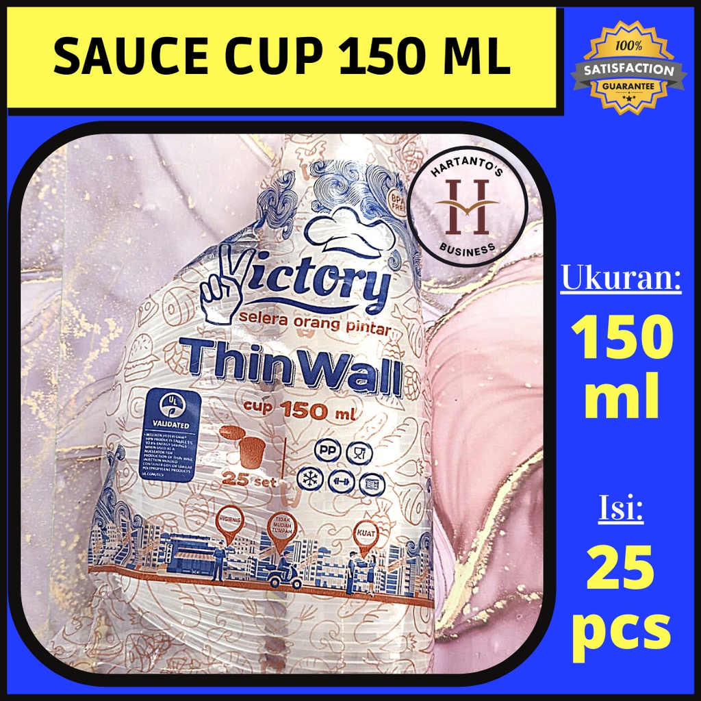 Sauce Cup 150 ml / Sauce Cup Victory / Tempat Saos