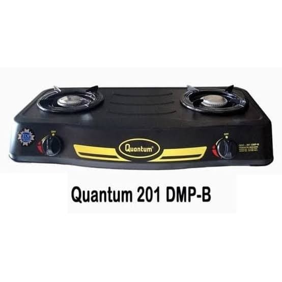 Kompor 2 Tungku Hitam Teflon Quantum QGC-201 DMPB