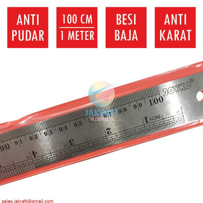 

FREEONGKIR Penggaris Panjang Besi 100 Cm 40" Inch KENKO Stainless Steel Ruler DR331