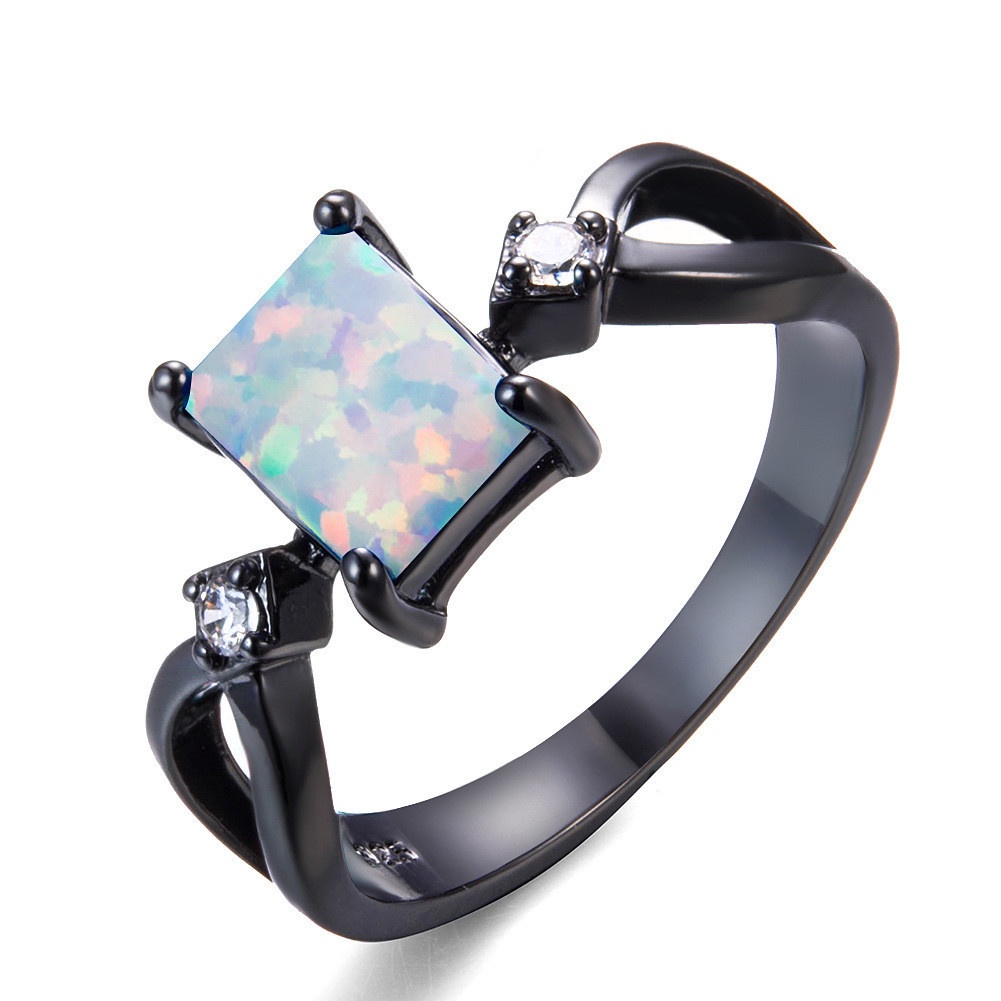 New style diamond opal square fashion ladies ring