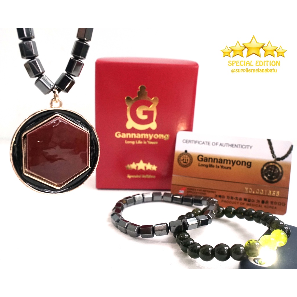 BLACK JADE GANNAMYONG SPECIAL ALLAH PERMATA SWAROVSKI AZHIKRA merah