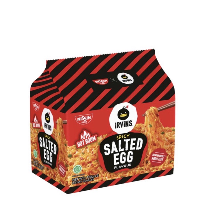 

NISSIN X IRVINS [HOT BOOM] Salted Egg Noodle Spicy Pack