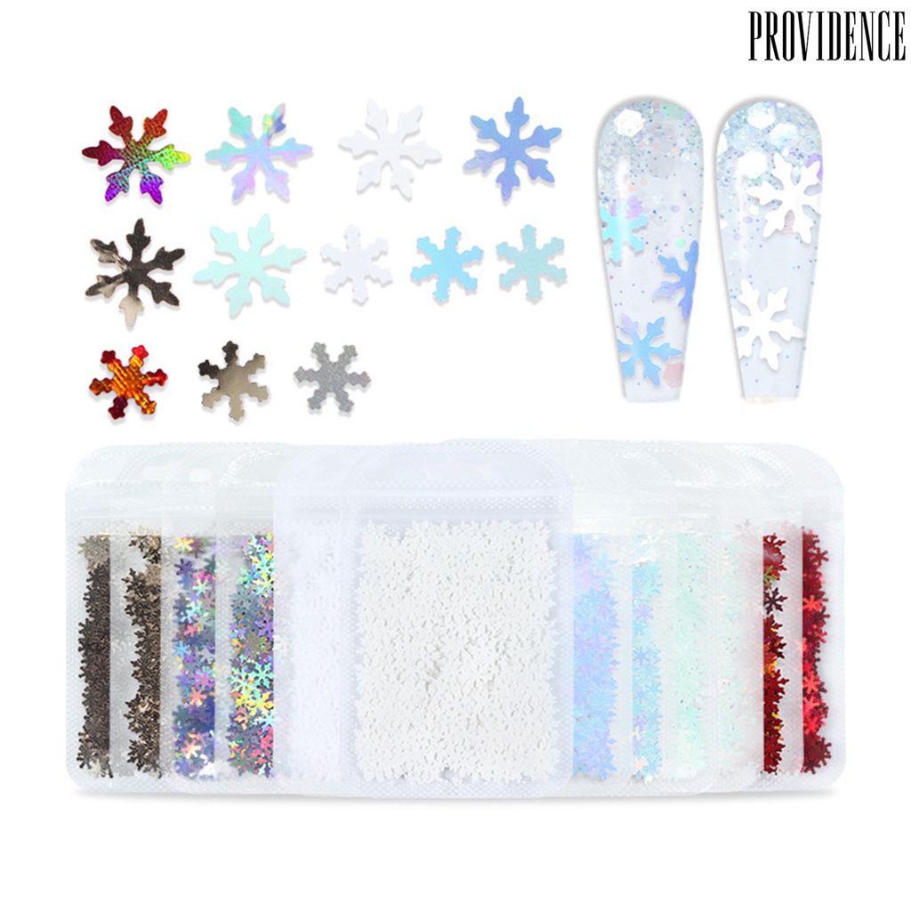 1 Kantong Payet Kepingan Salju Natal Untuk Dekorasi Nail Art