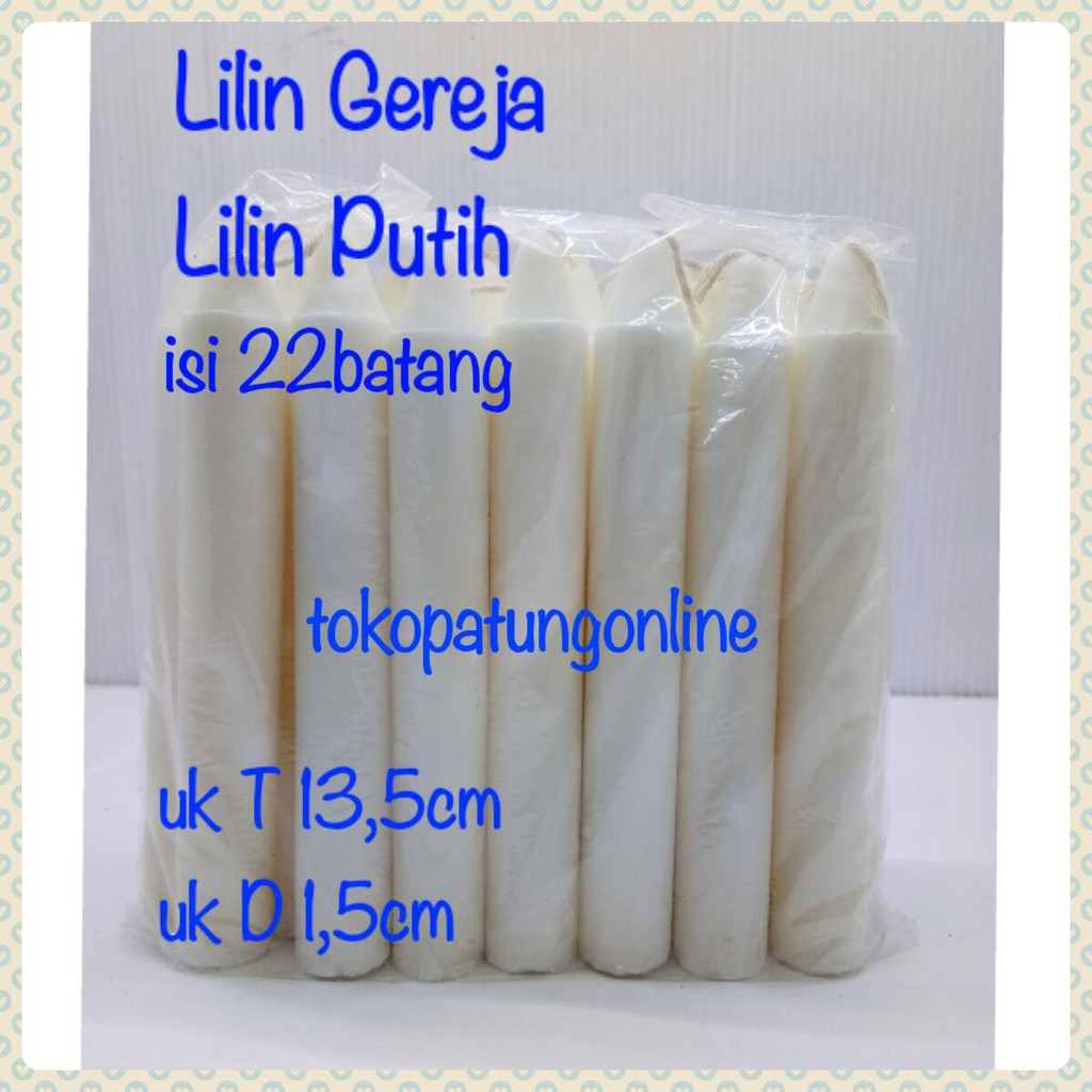 Lilin Putih Jumbo Isi 22 Batang