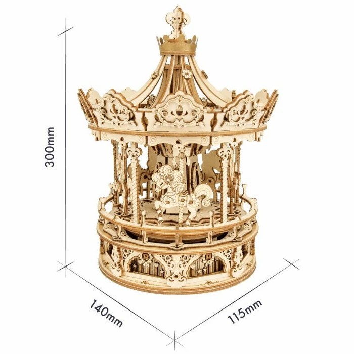 ROLIFE Robotime Romantic Carousel Amk62 Mechanical Music Box Perfect Gift For Your love One