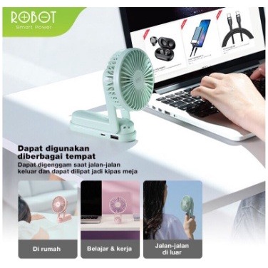 Trend-Robot RT-BF11 Kipas Angin Portable Mini Fan &amp; Powerbank 2000mAh