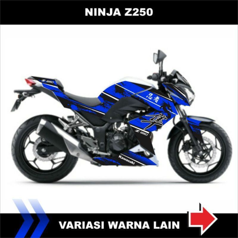 STICKER DECAL STRIPING NINJA Z250-STICKER VARIASI LIS BODY KAWASAKI NINJA Z250