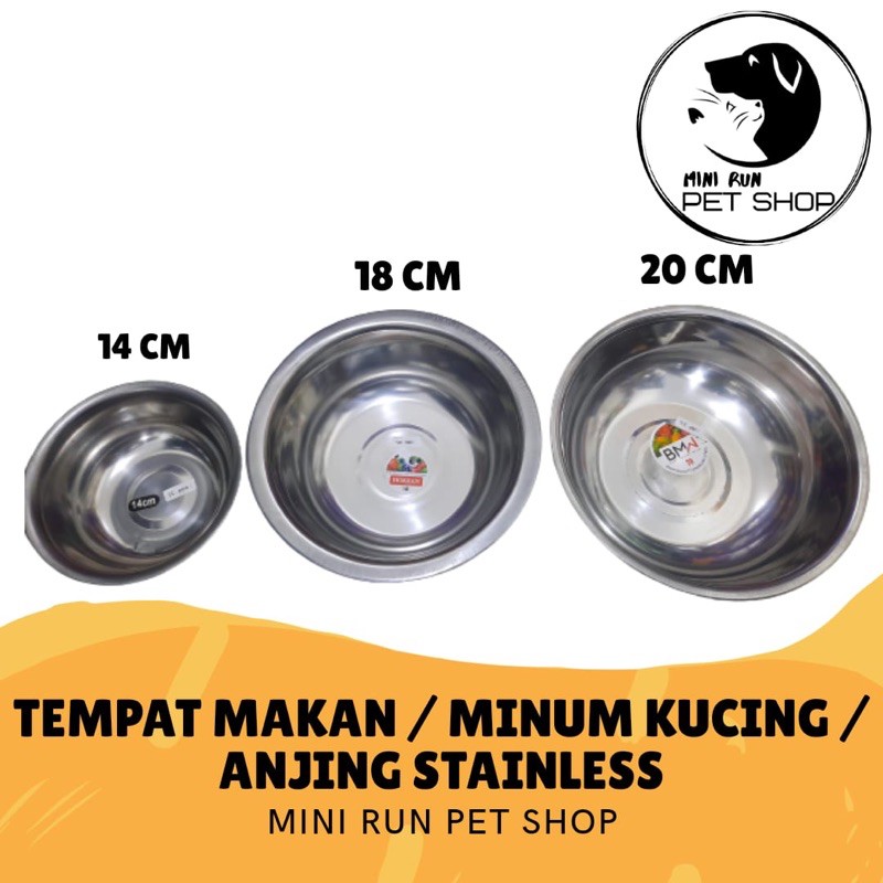 Tempat Makan Kucing Stainless / Tempat Makan Anjing Stainless / Tempat Makan Kucing Anjing Stainless