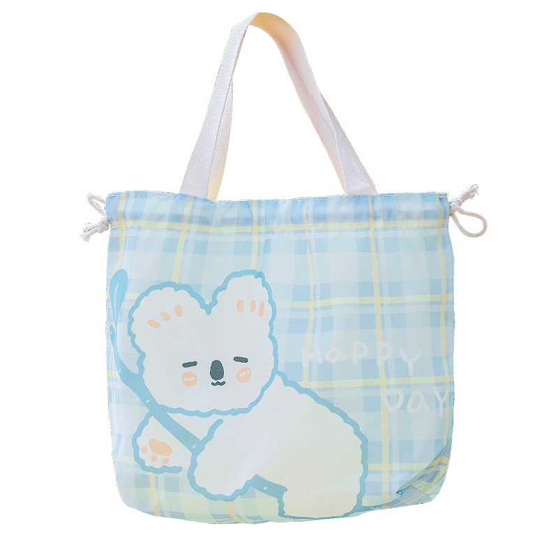 NAOMI - Raquel Lunch Bag free aluminium Pouch - Tas Import Premium - Tas Makanan - Tas makan - tas bekal - Tas Penyimpan Makan Siang Lunch Box Tali Serut Cantik Motif Karakter - kotak makan anak