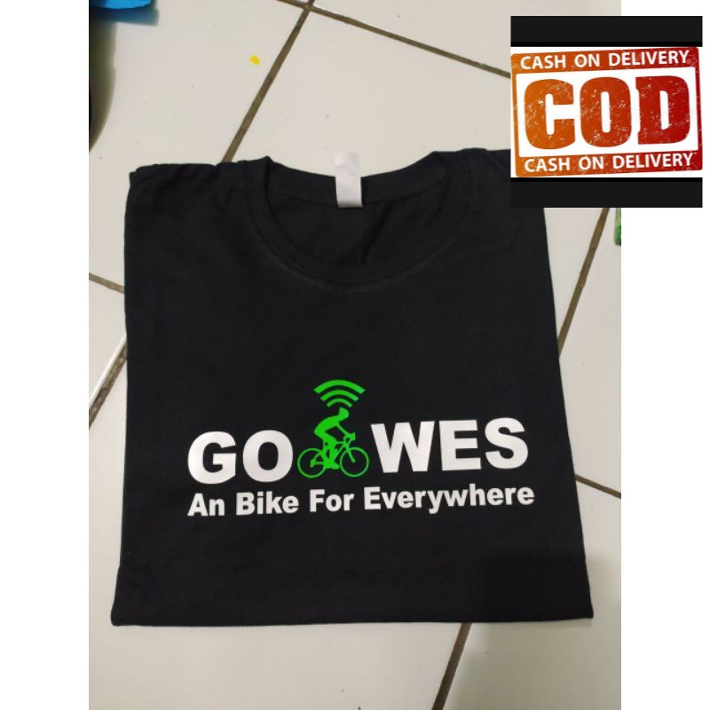 (COD) KAOS gowes everywhere /  sepeda / polygon / united / atlantis /  pria murah TSHIRT BAJU PRIA M