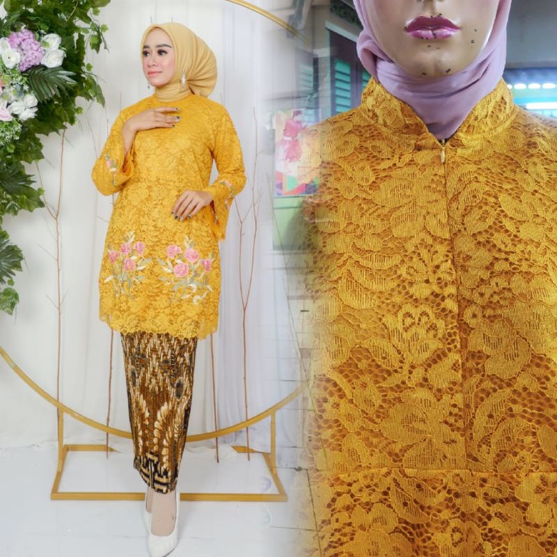 TUNIK SHANGHAI // BAHAN BRUKAT MIX BORDIR LANGSUNG // KODE LZ