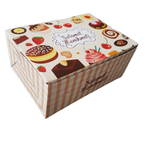 Dus Snack / Box Snack Motif Yummy Plaid isi 100pcs