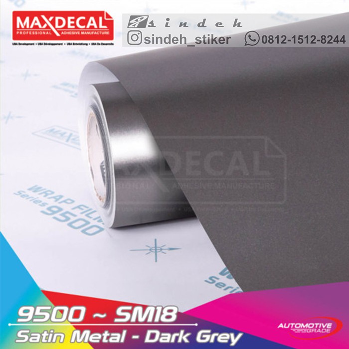 STICKER MAX DECAL SATIN METAL DARK GREY STIKER MOBIL WRAPPING PREMIUM