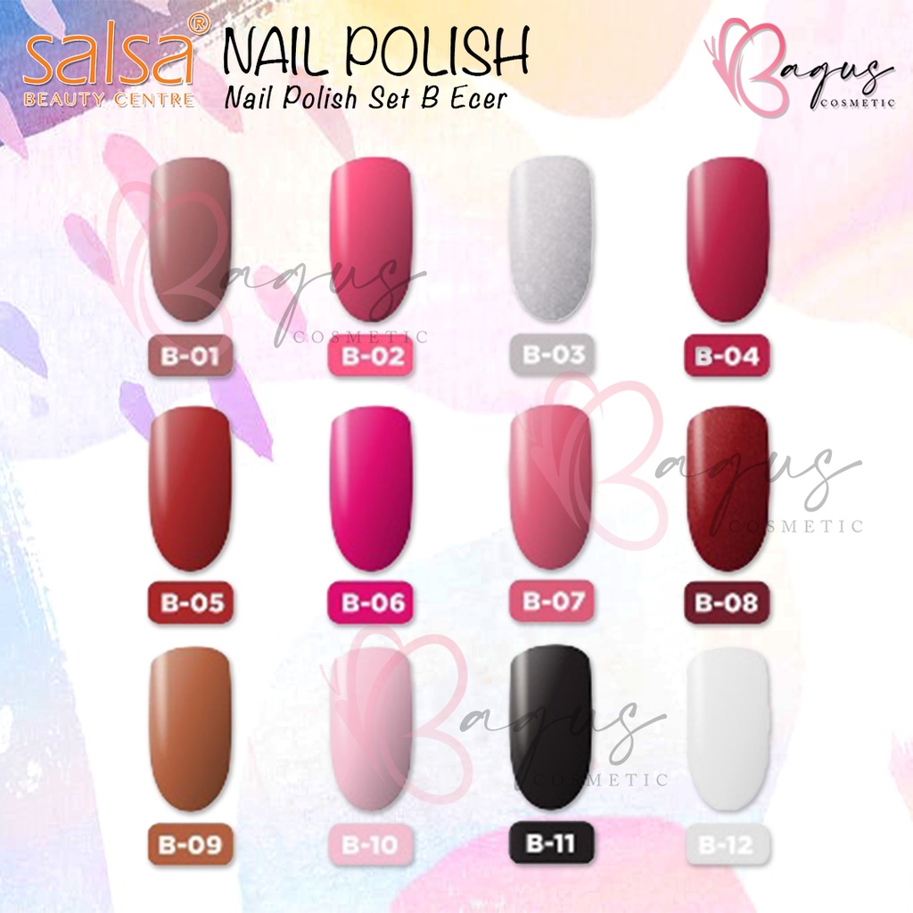 ⭐BAGUS⭐ ( BISA PILIH WARNA) SALSA NAIL POLISH ECER SET B | Kutek / Nail Polish / Cat Kuku