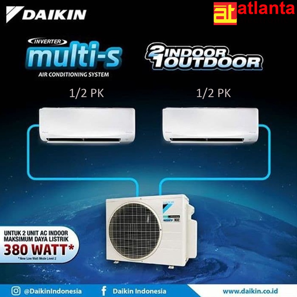 AC Daikin Multi Split  2MKC30 1/2 PK + 1/2 PK