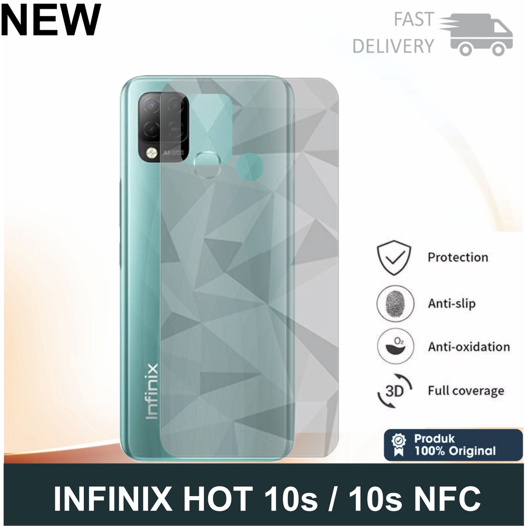 Skin Carbon Diamond Infinix Hot 10s / Hot 10s NFC (2022) Garskin Diamond Belakang Handphone
