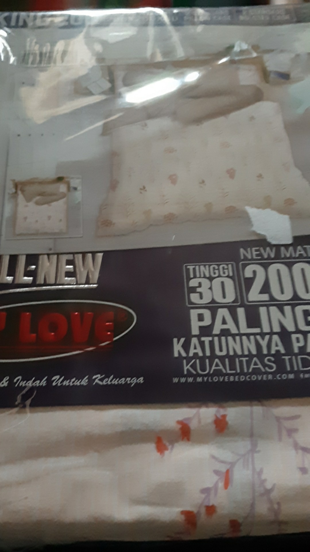 Sprei Katun All New My Love 200x200 Tinggi 30 - Amarilis Coastal Kolase  Sp200t30anml Sleepwell 200